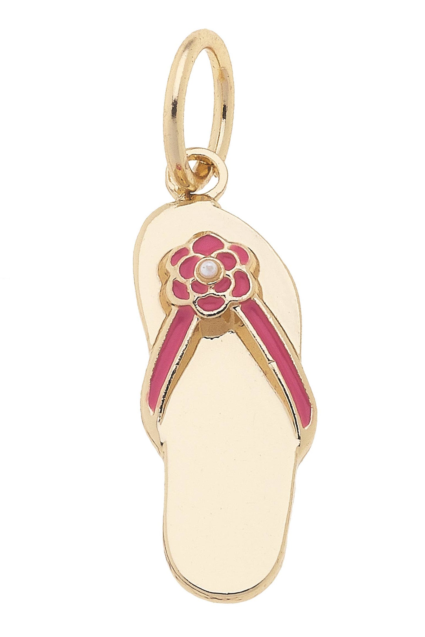 Flip Flop Charm in Shiny Gold canvas