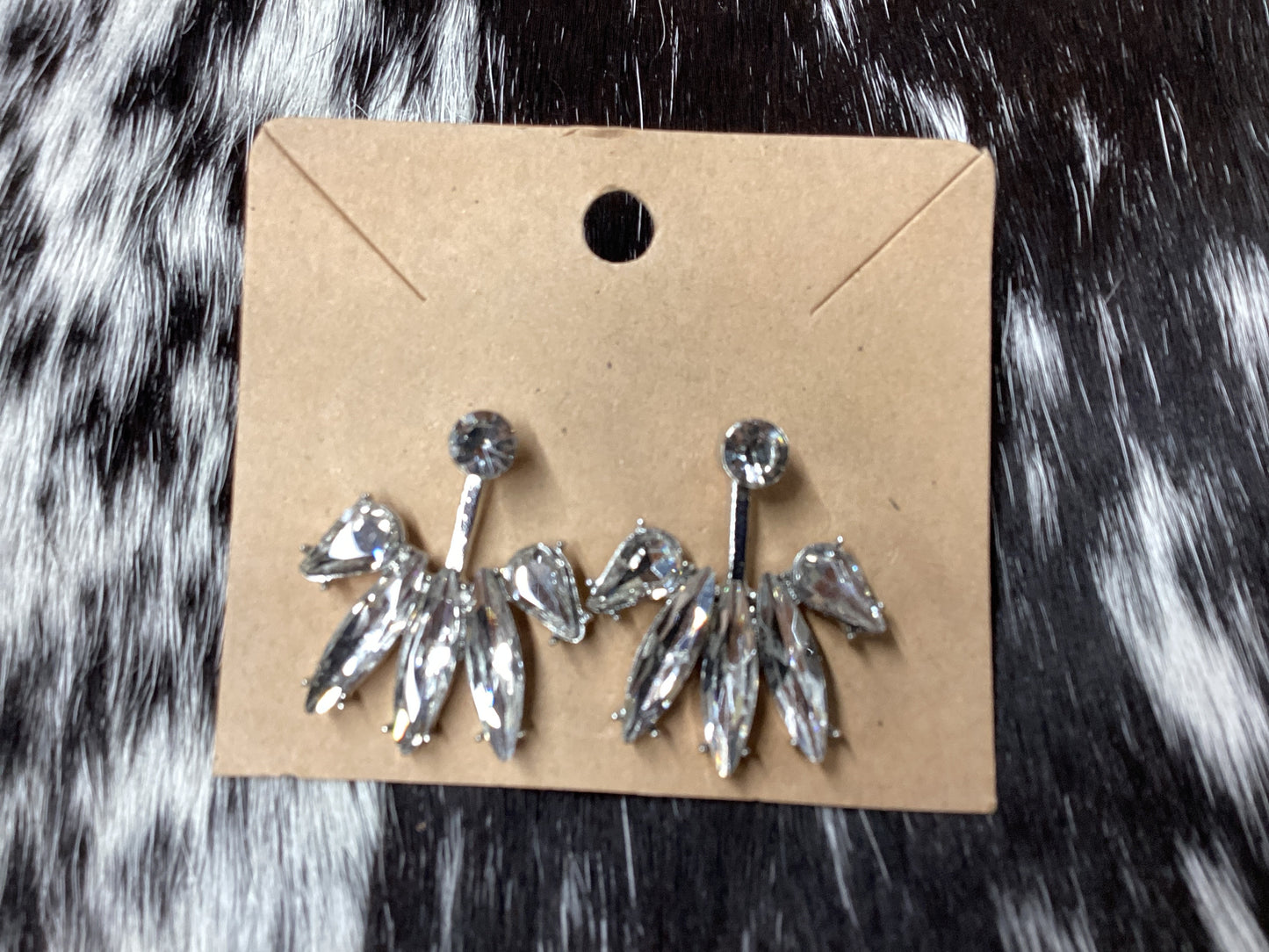 Rhinestone jacket earrings