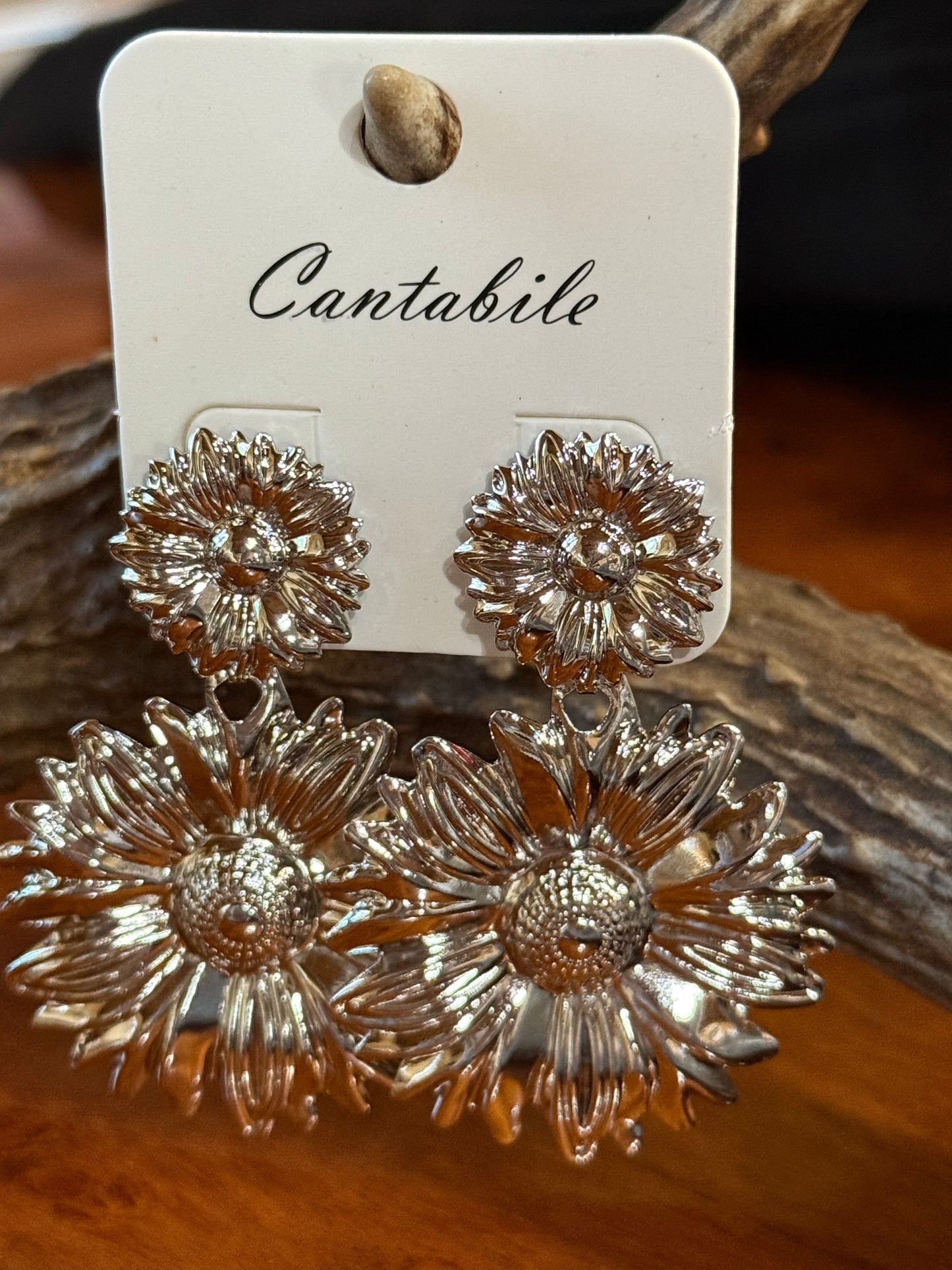 Double Sunflower Earrings