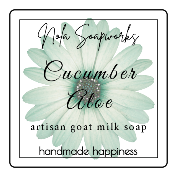 Soothing Cucumber Aloe & Uplifting Lemongrass Goat Milk Soap: Shrink Wrapped