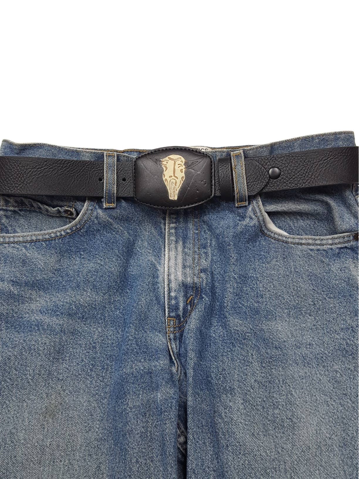Buckle: Painted on Leather Plaque Buckle Axesoria