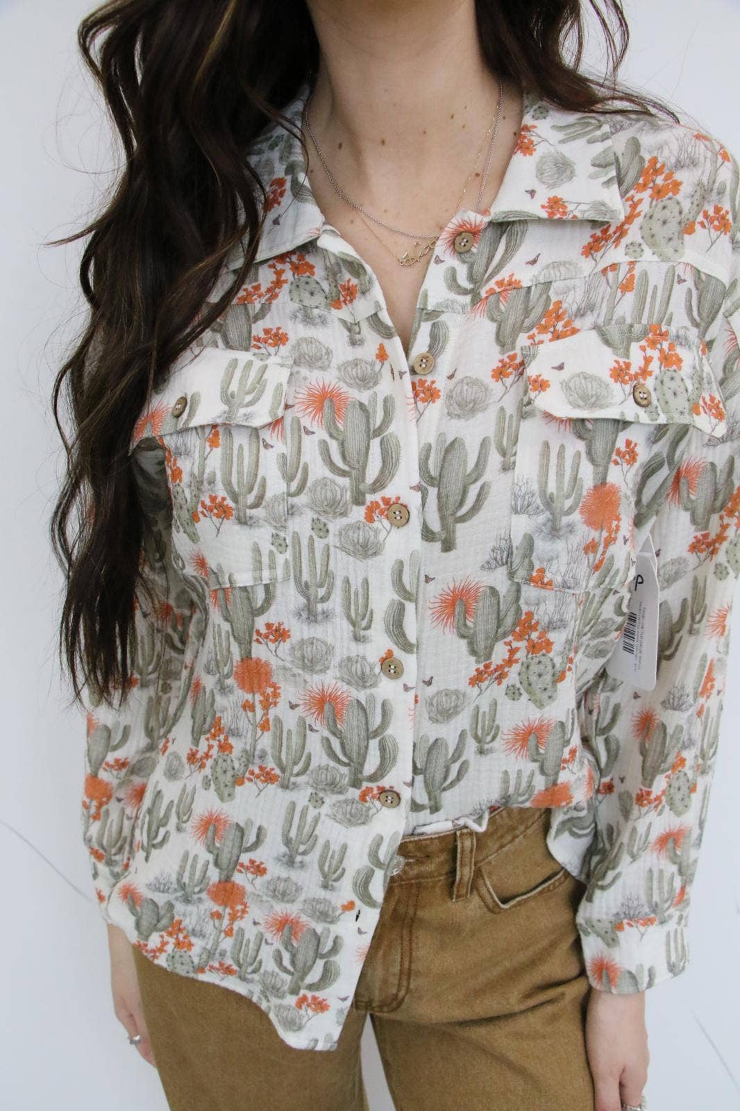 TH1301 CACTUS GAUZE TOP (7 Piece)