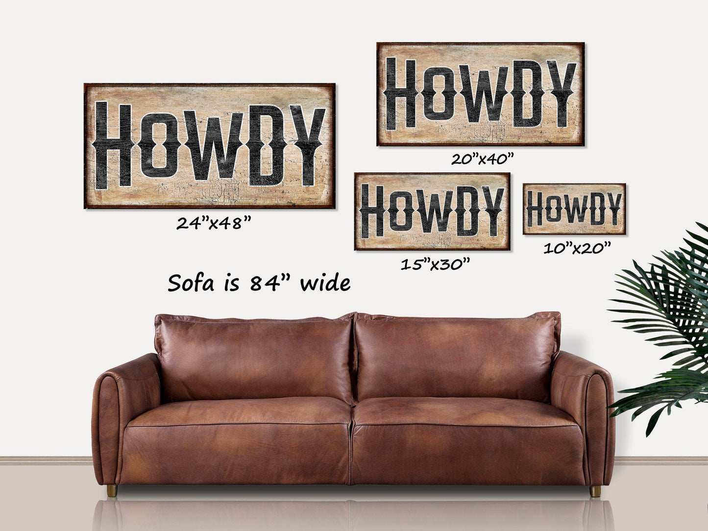 Western Typography Canvas Wall Art & Modern Farmhouse Decor: 20 x 10" Horizontal