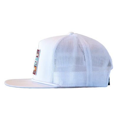 Lazy J Ranchwear White Maroon Smokess Classic Trucker Hat