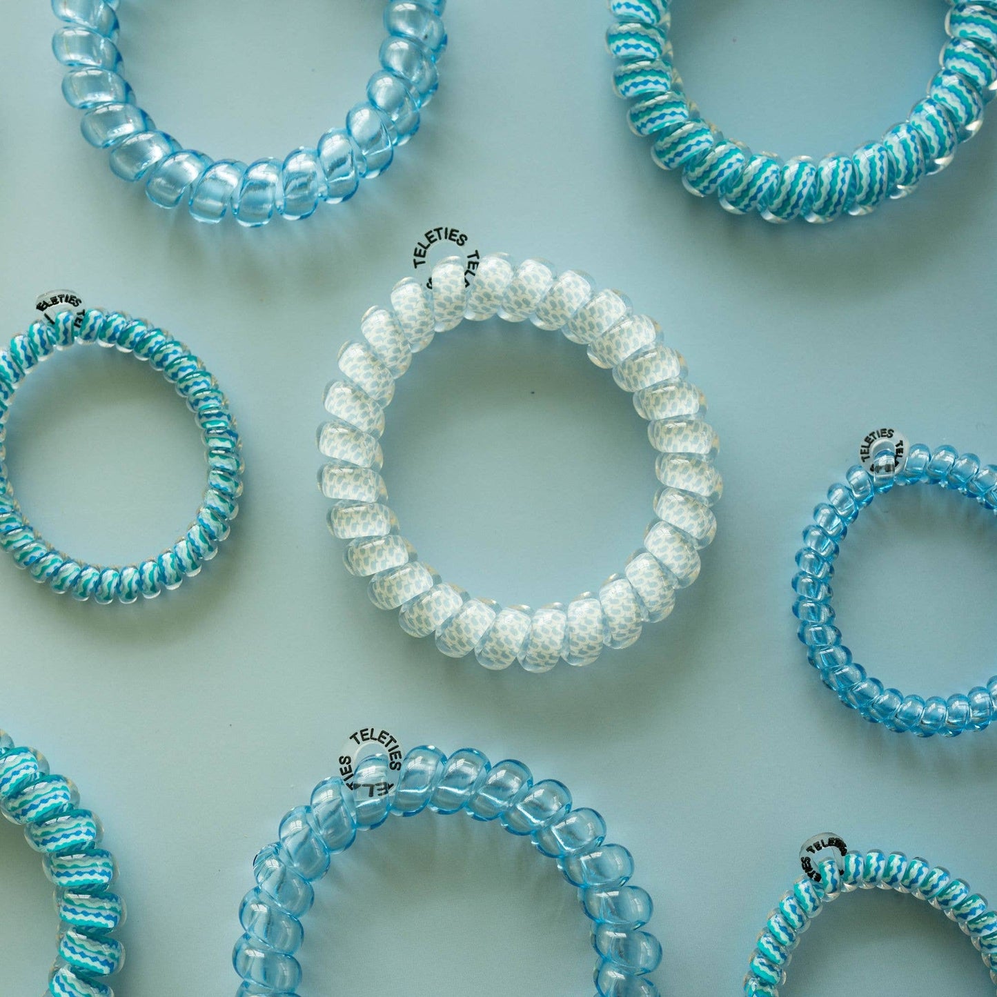 Spiral Hair Coils | Large | Summer Sky Hair Ties Teleties
