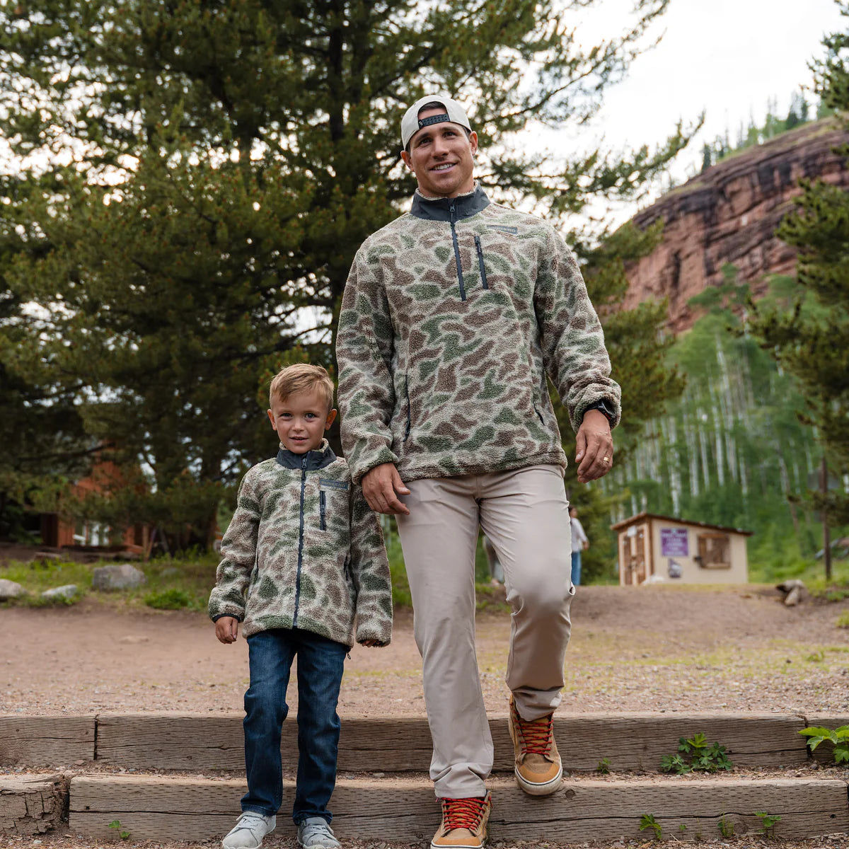 Alpine Camo Quarter Zip Sherpa Burlebo Tx