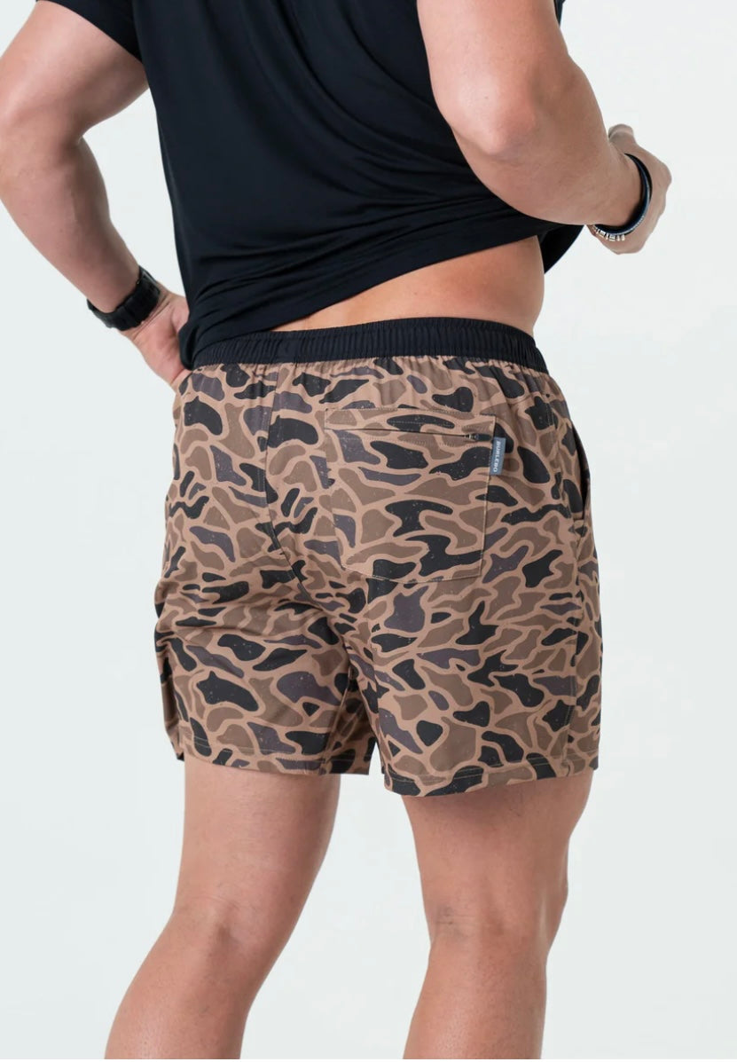 Gauge Camo Athletic Shorts Burlebo 7”