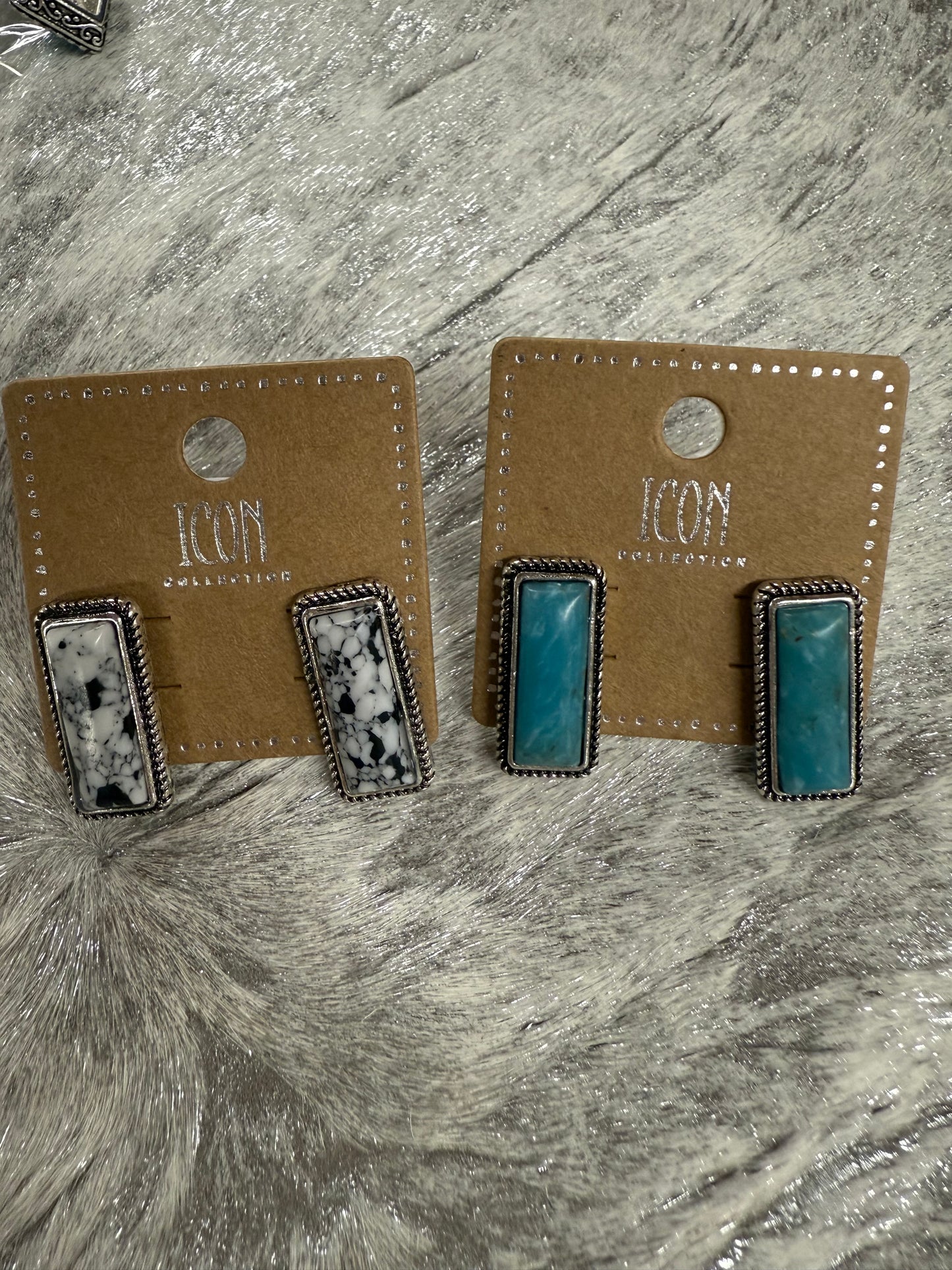 Rectangle Stud Earrings