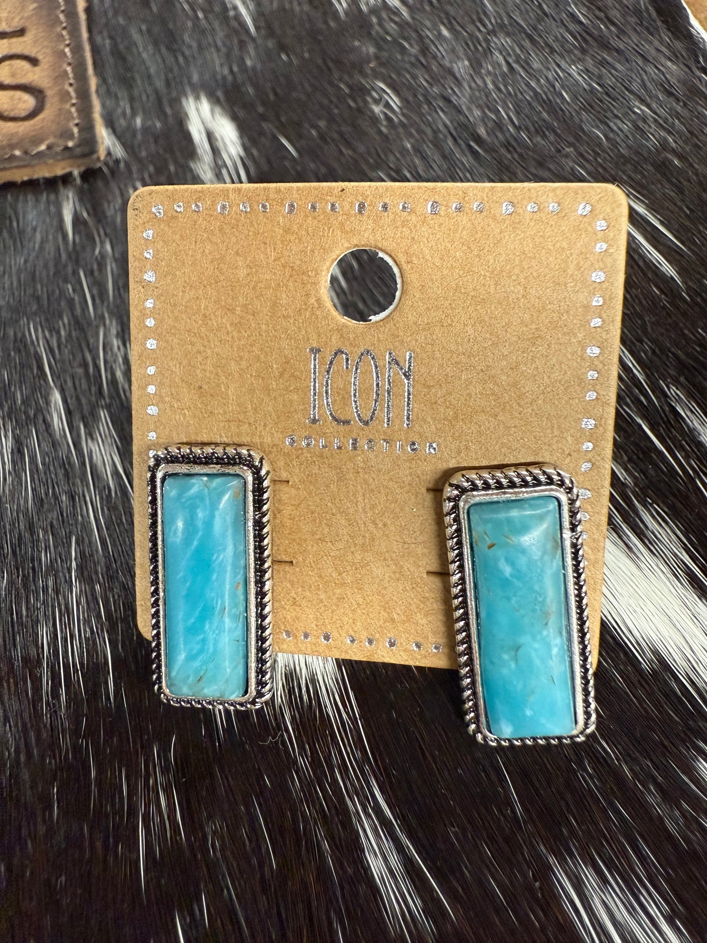 Rectangle Stud Earrings
