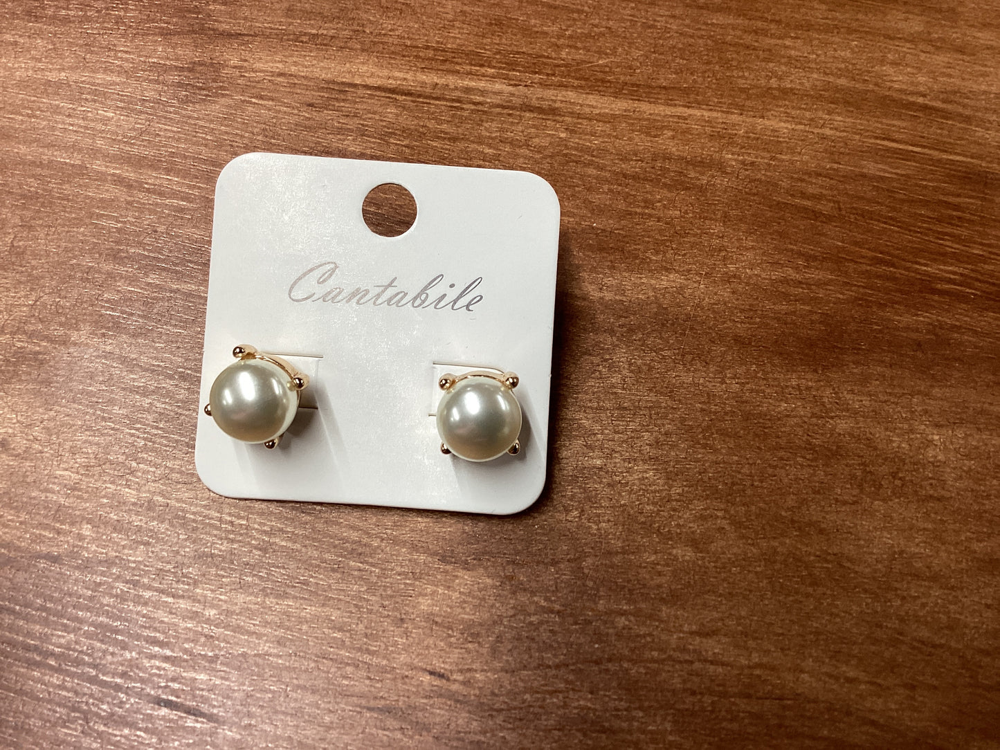 Gold with pearl earrings