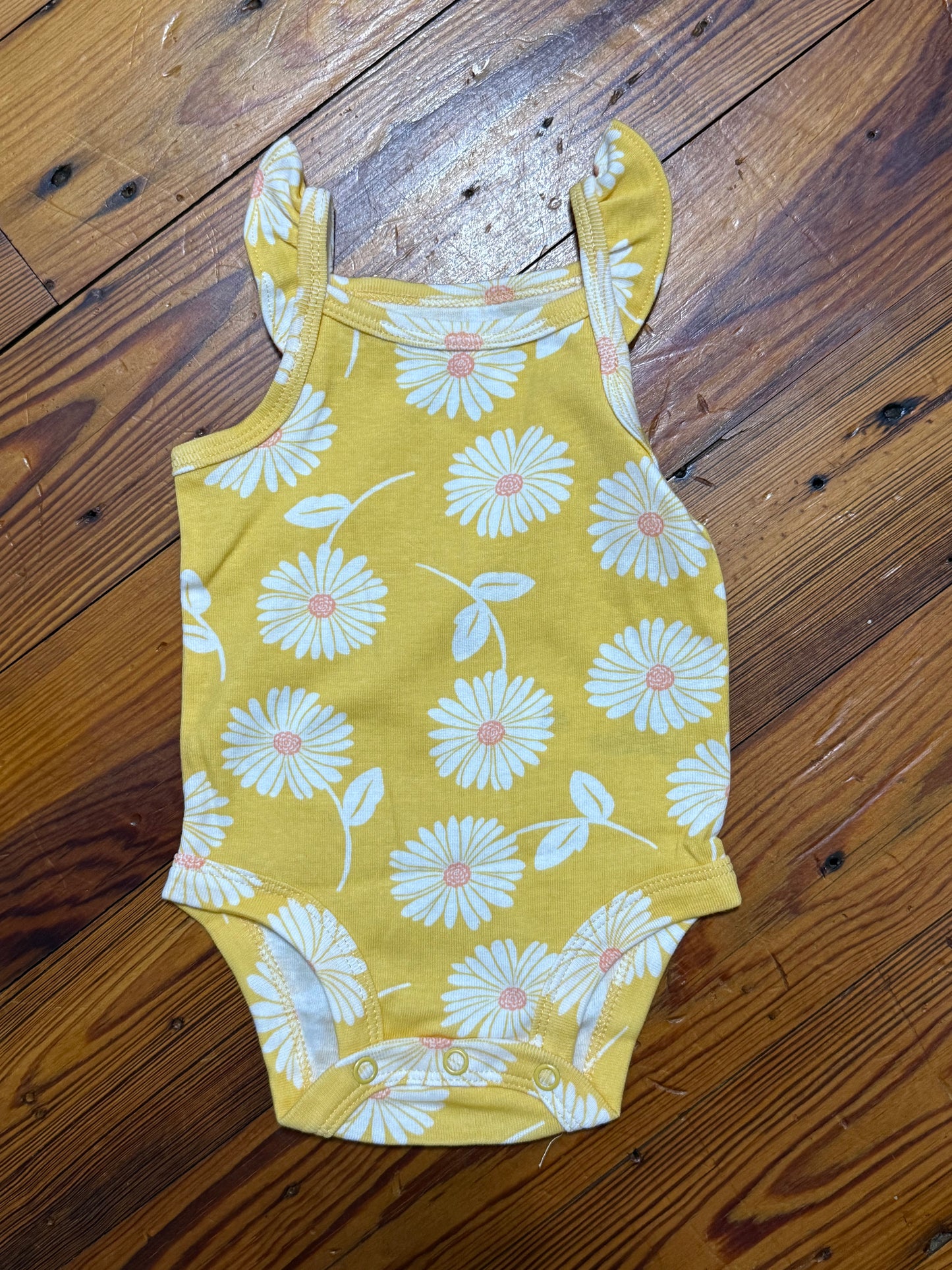 Flower Onesie with Ruffles on Sleeves