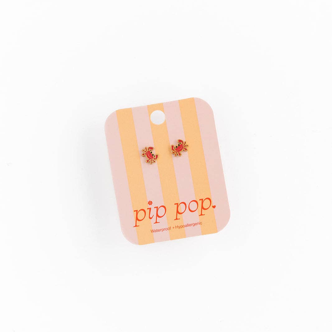 Crab Stud Earrings Pip Pop