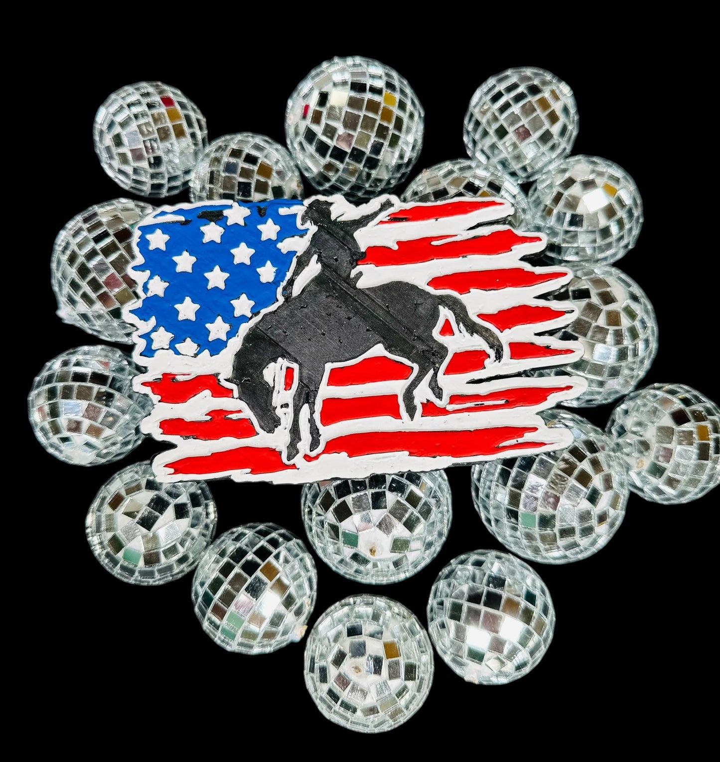 Western Tattered Flag Car Freshie : Bump N Grind