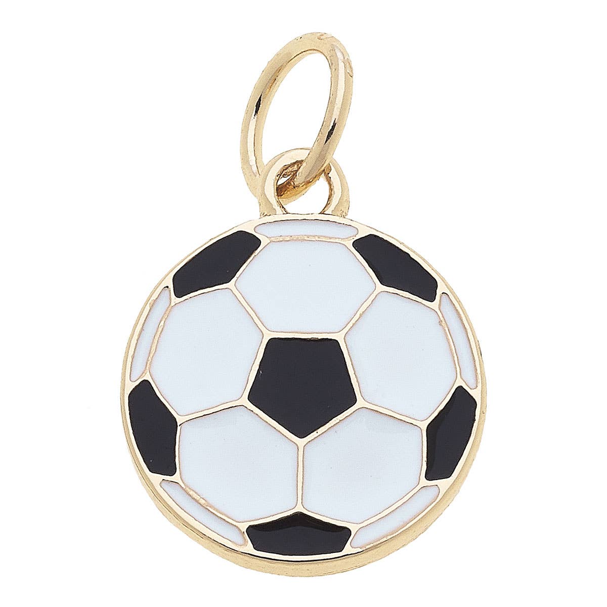 Soccer Ball Enamel Charm Canvas