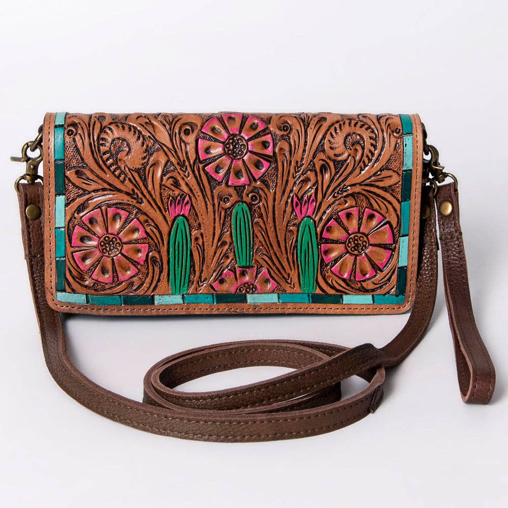Cowgirl or Cactus Organiser Genuine Western Leather Women: LS western