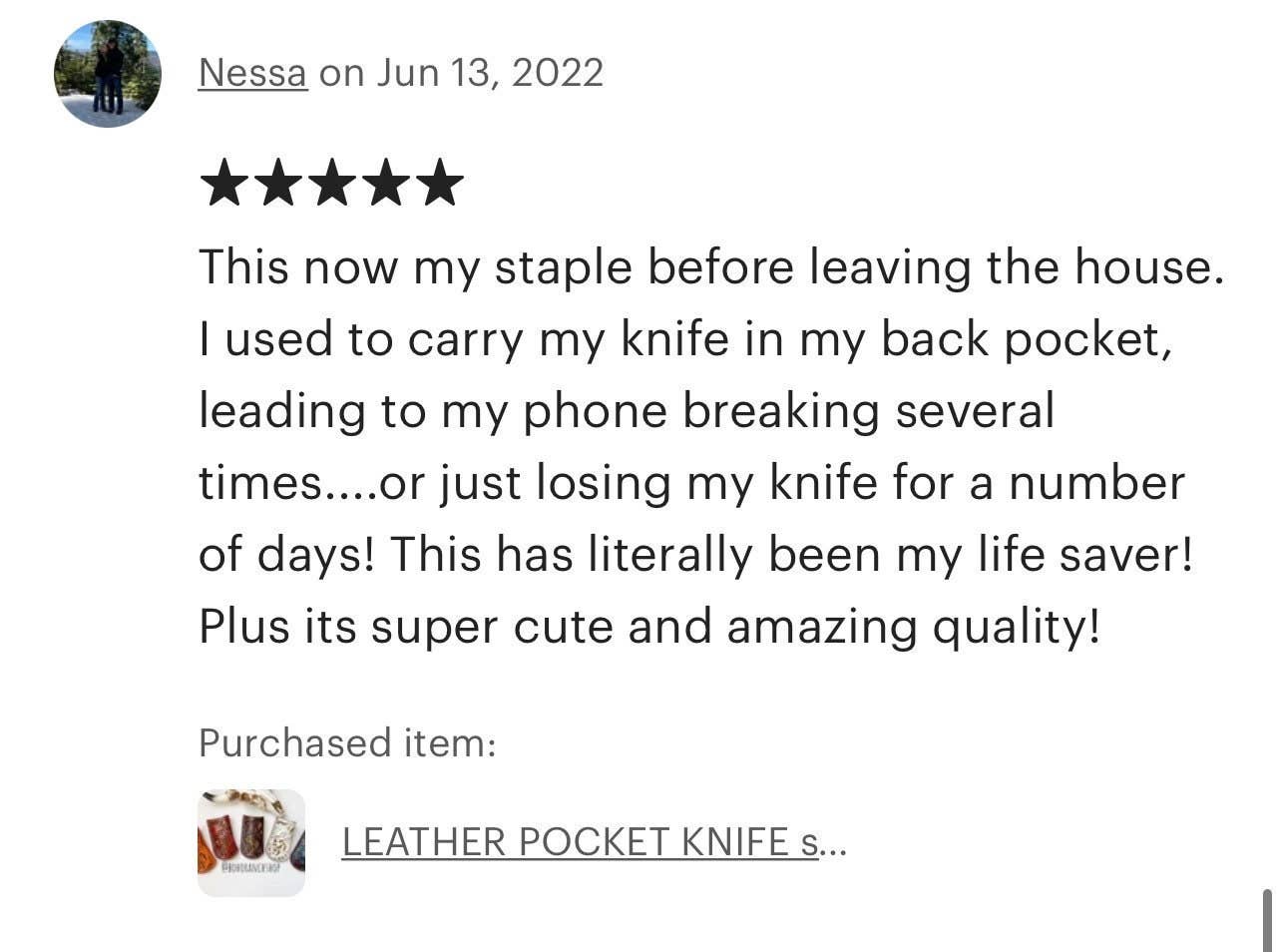 Leather Pocket Knife Sheath Genuine Leather Case Pocket: Boho Ranch