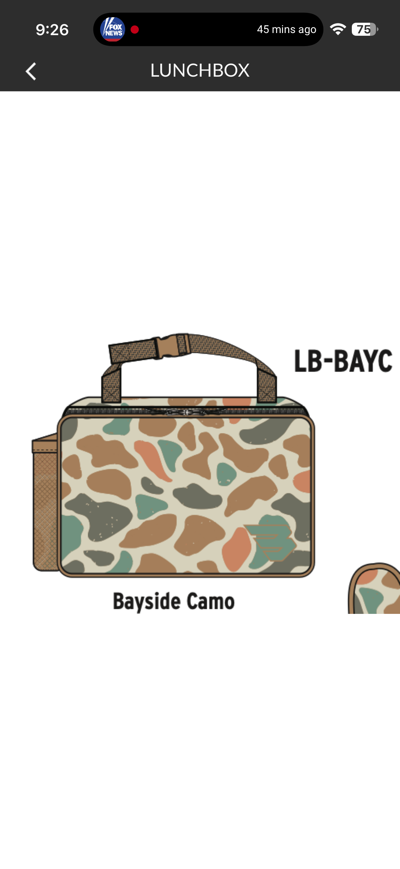 Bayside camo Burlebo Lunchbox