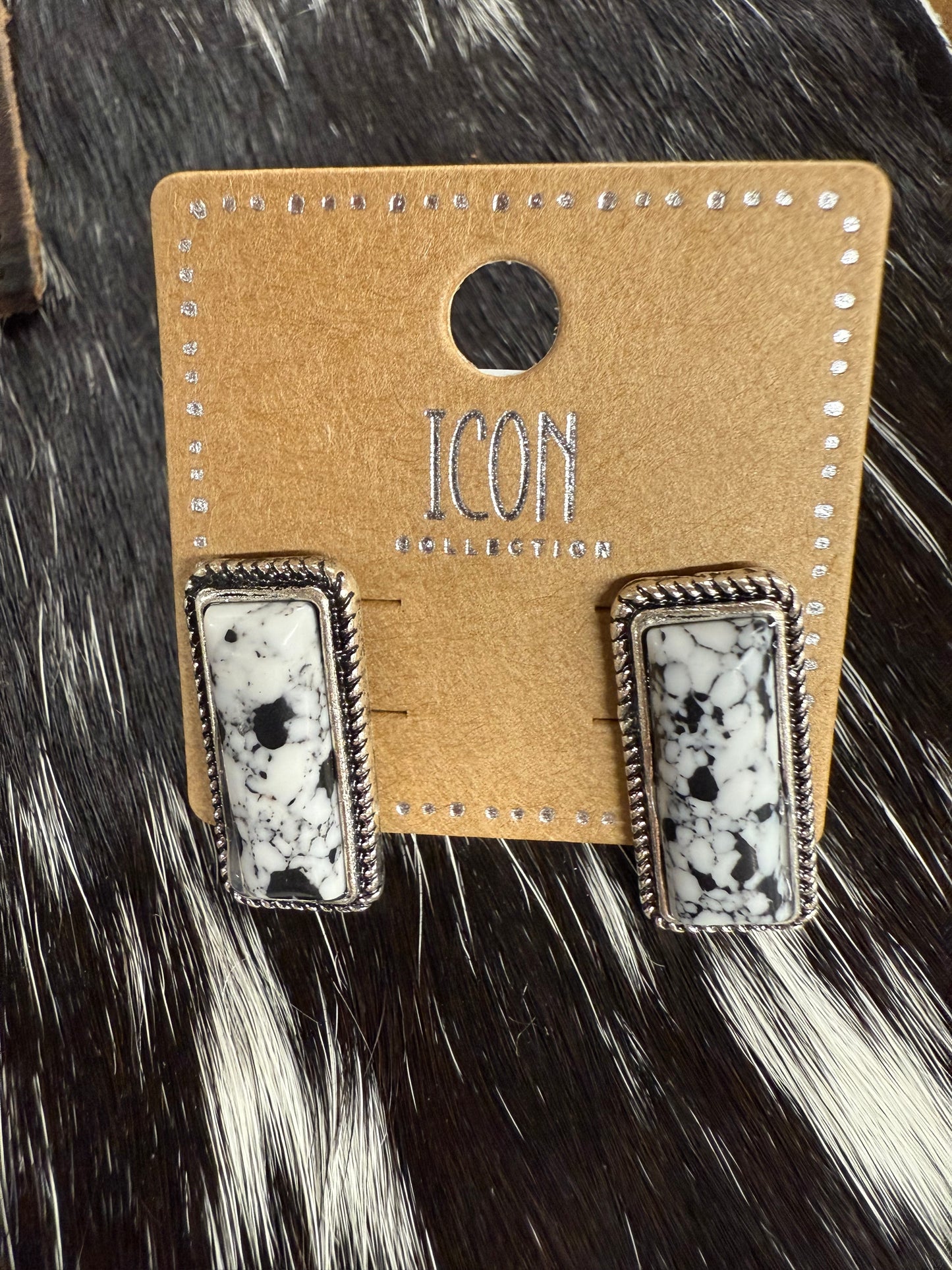 Rectangle Stud Earrings