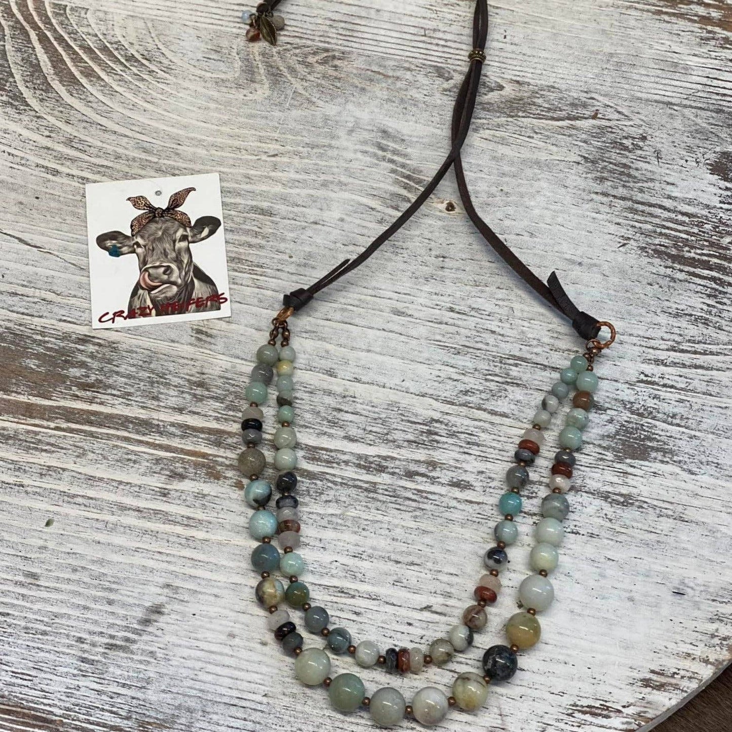 CHW Layered Stone Necklace: AMAZONITE or Turquoise