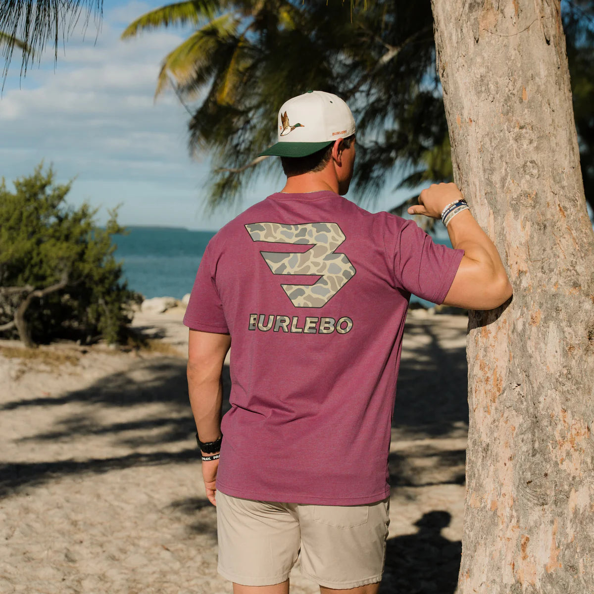 Flying B Heather Wine Burlebo T Shirt Tx/ Fl