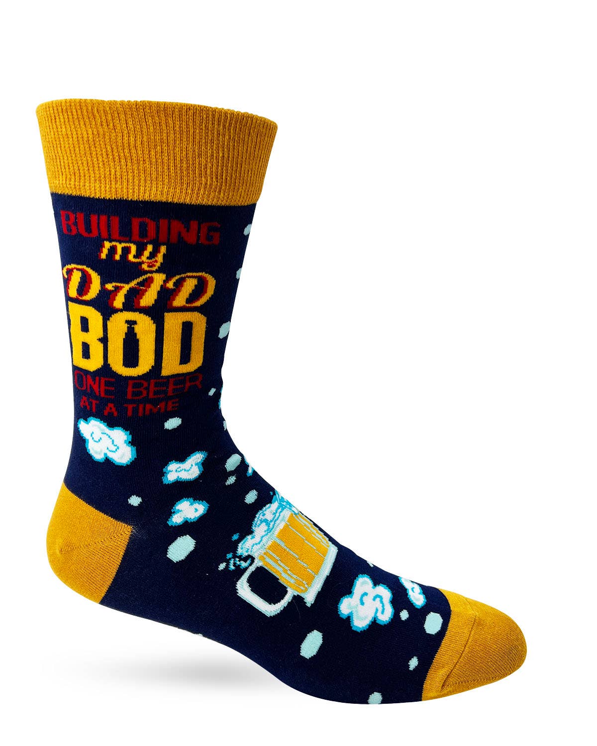 Building My Dad Bod One Beer At A Time Men's Novelty Crew Socks Fab daz
