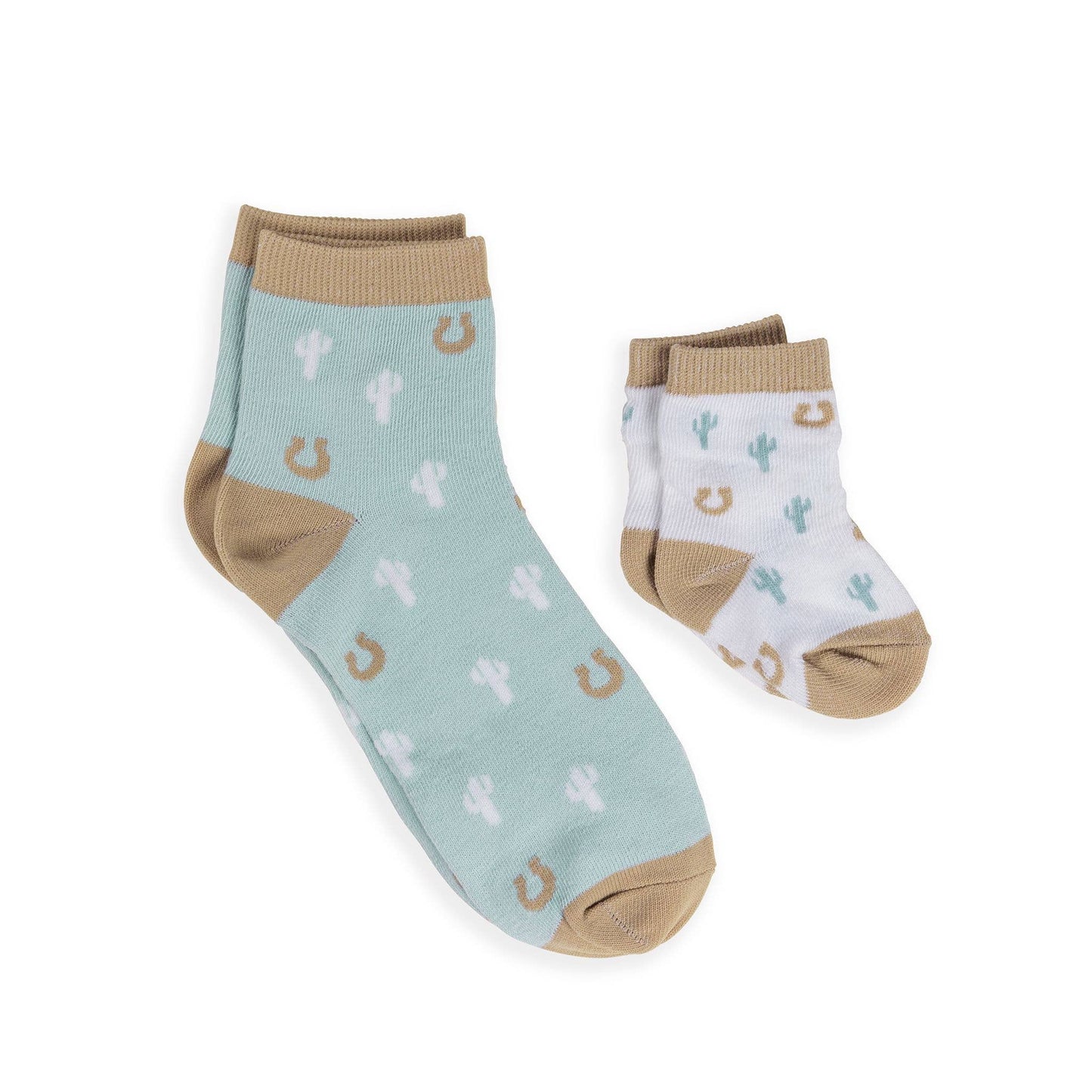 Western Mama & Me Socks Set Howdy Partner Blue Juju bee