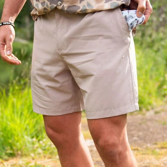 Cobblestone Khaki Everyday Shorts with Duck Hunt Pkt 5.5” Tx