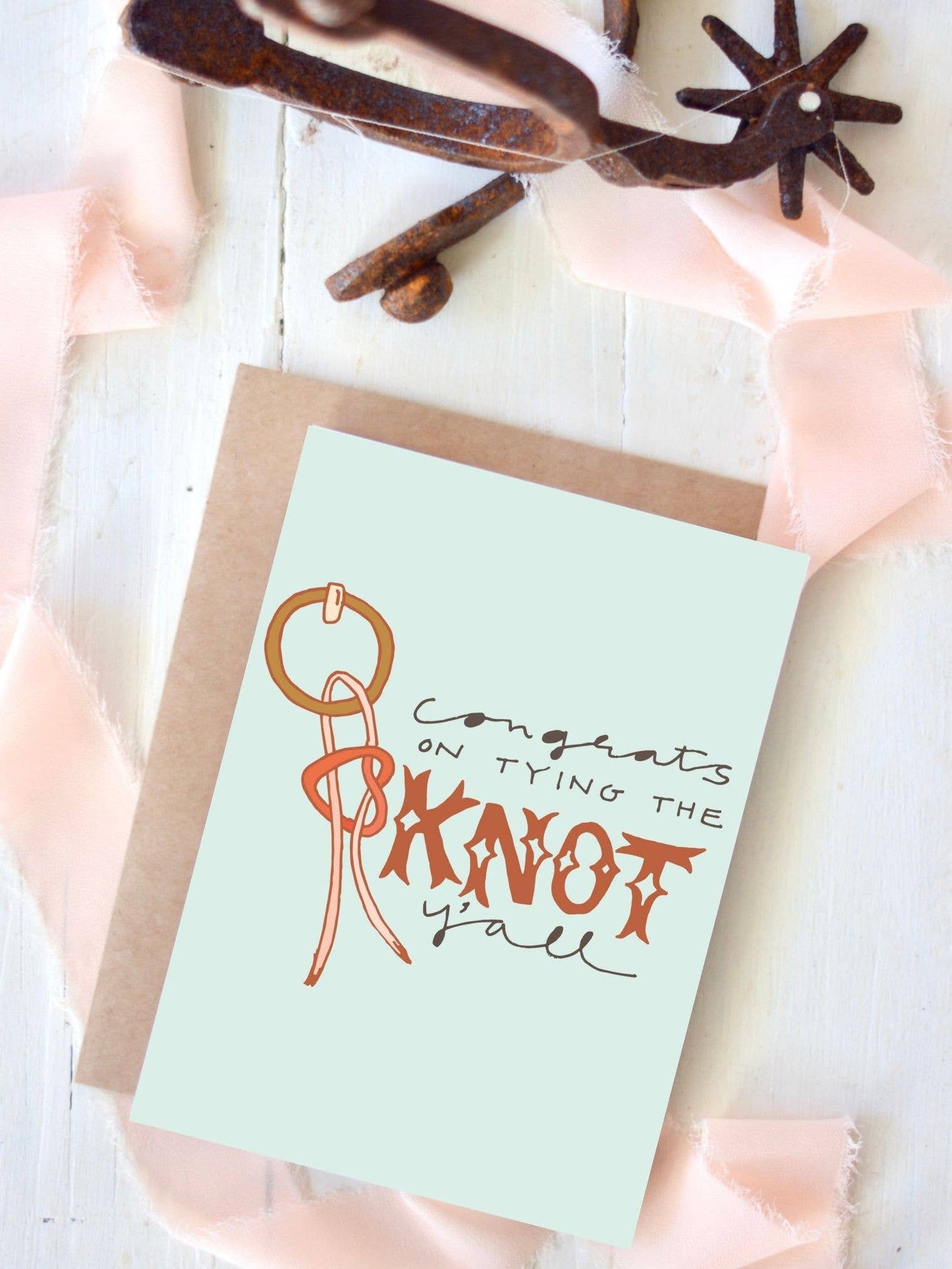 Congrats on Tying The Knot Y'all Wedding Card Tirzah