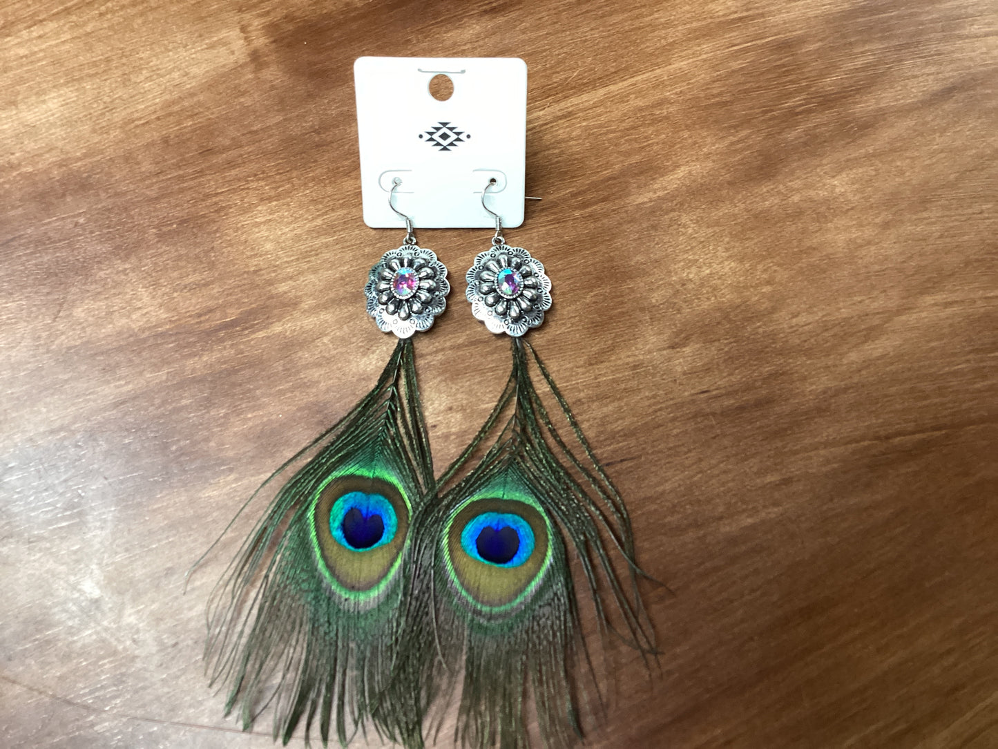 Peacock earrings