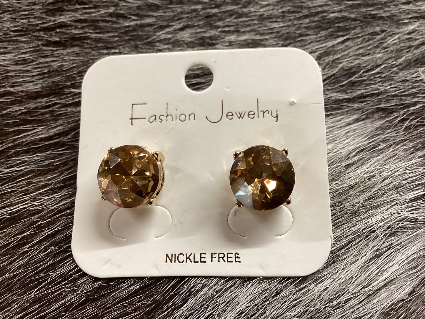 Champagne Round earrings