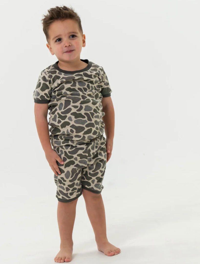 Classic Deer Camo Sleep Short Set Burlebo
