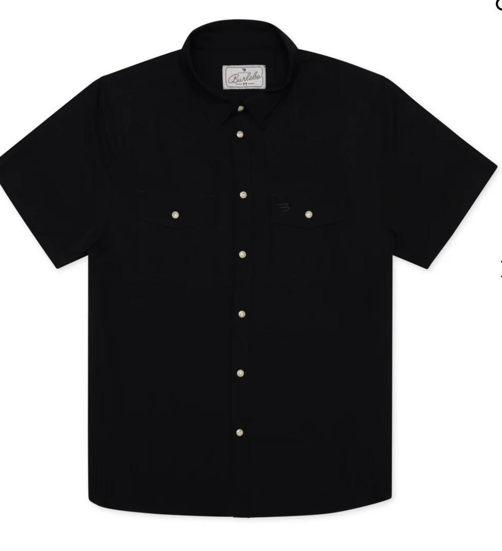 Black Performance Western Shirt
