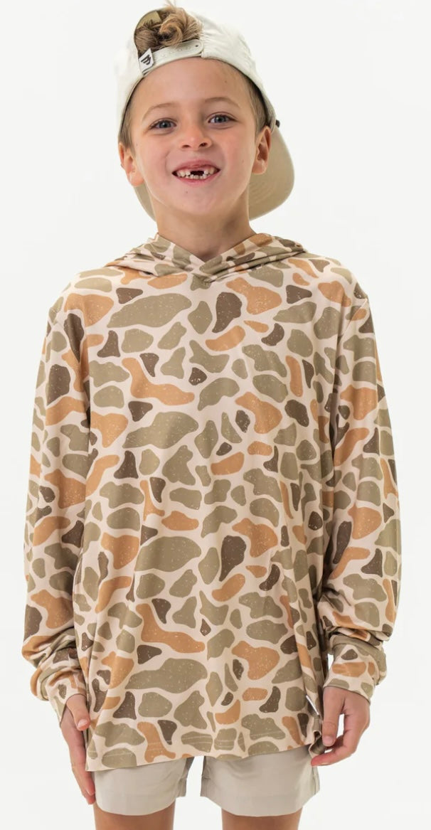 Venado Camo Youth Performance Hoodie With SPF 50 UV Protection Burlebo