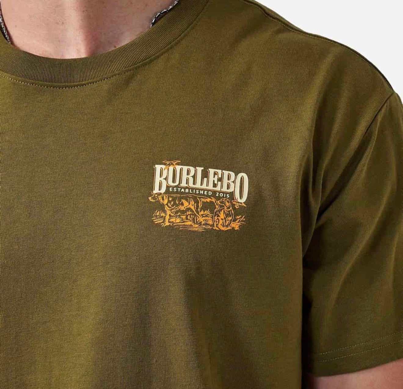 Hunting Dogs Hunter Green Burlebo T Shirt SST-HD-HNTG Fl