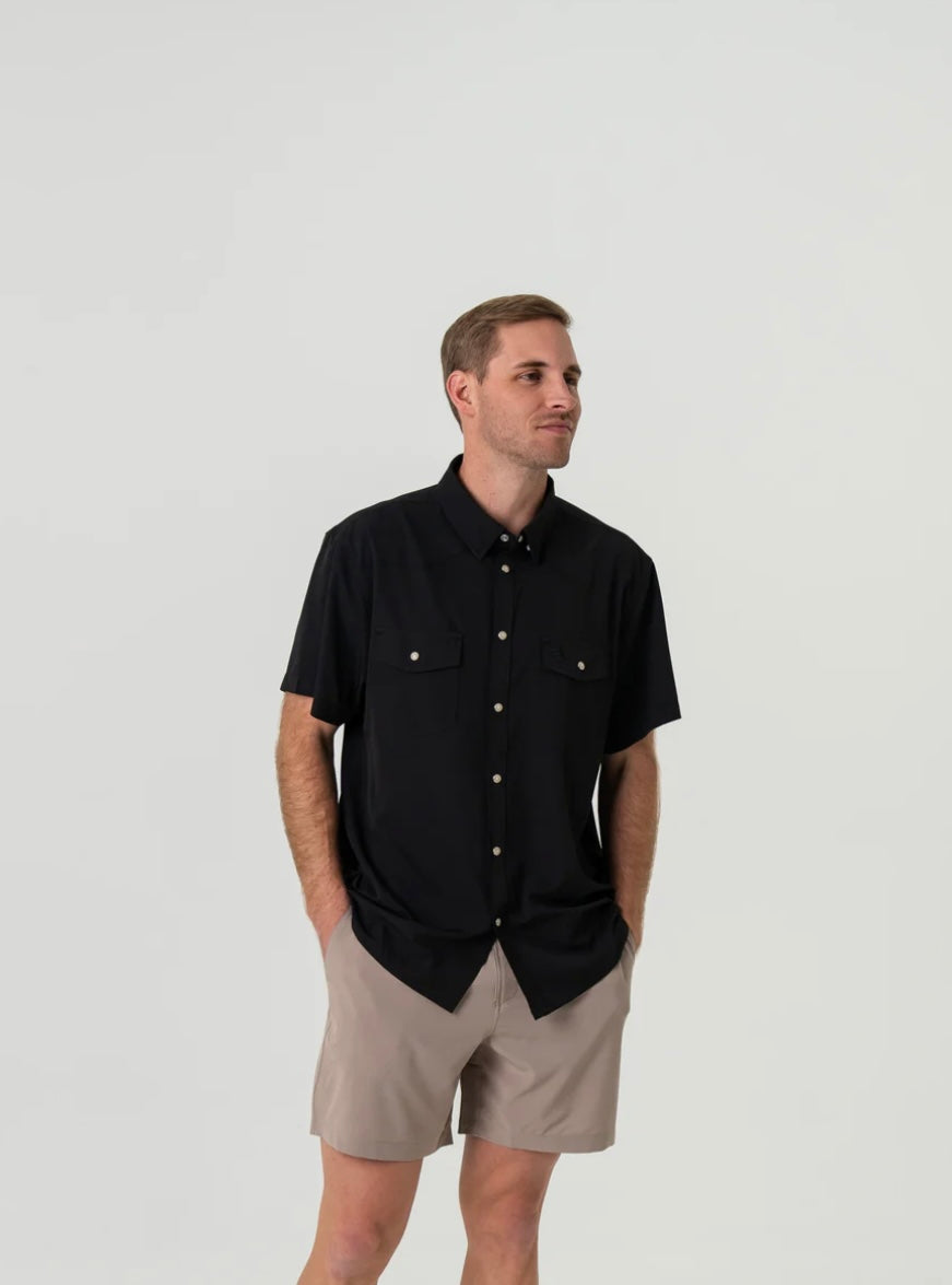 Black Performance Western Shirt