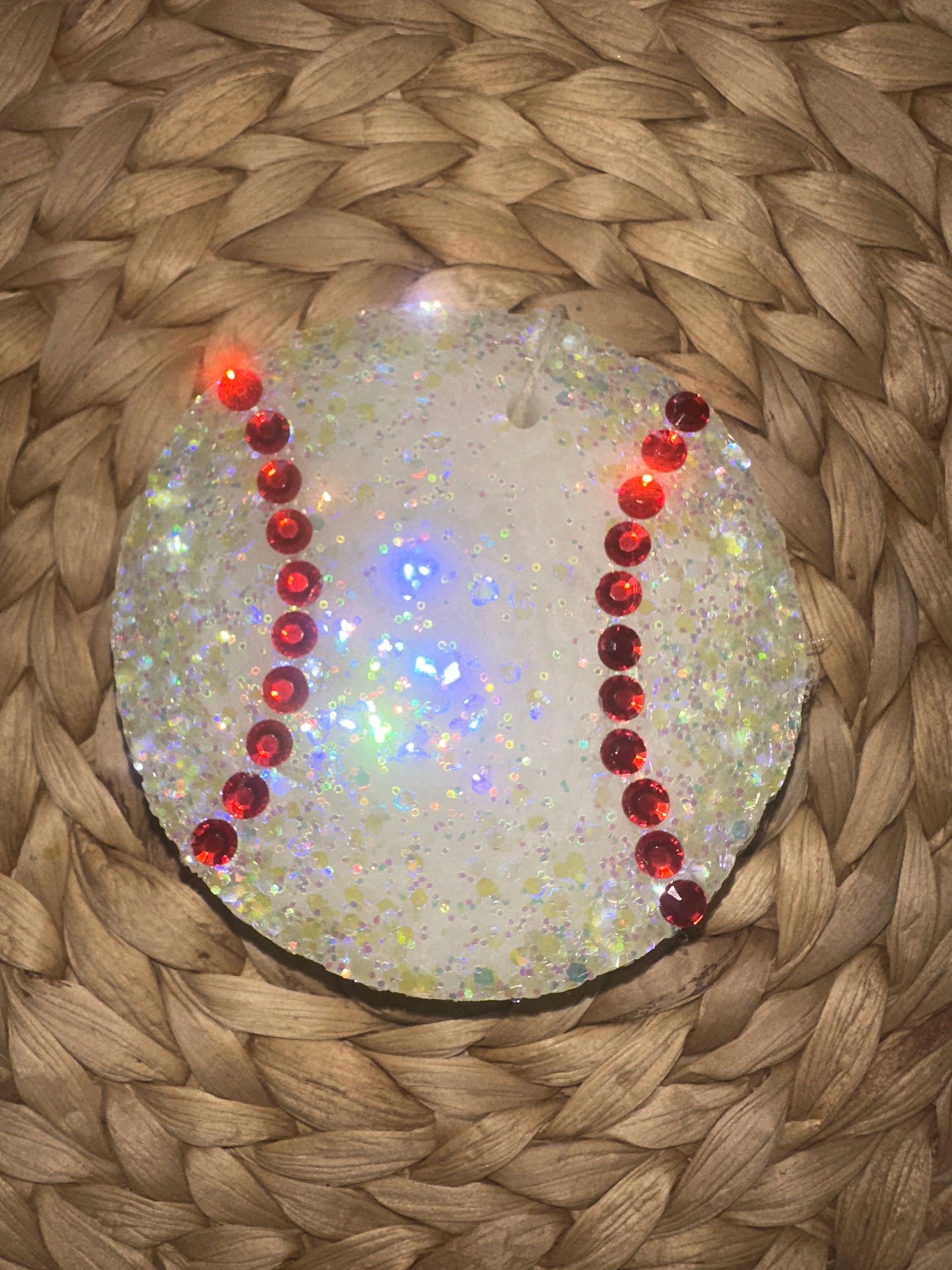 Blinged Baseball Freshie Leafcut