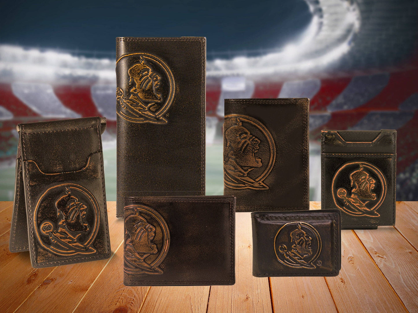 Florida State Seminoles Zep Burnished Leather Bifold Wallet