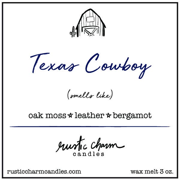 Texas Cowboy Wax Melt Rustic Charm