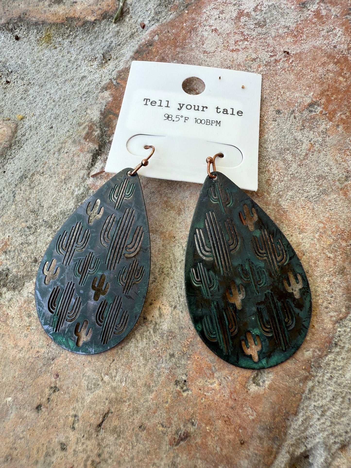 Tell your Tale Cactus drop earrings