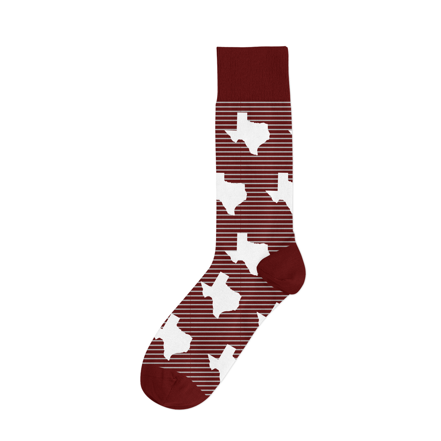 Texas TX Maroon Stripe/White Socks-Barrel Down South