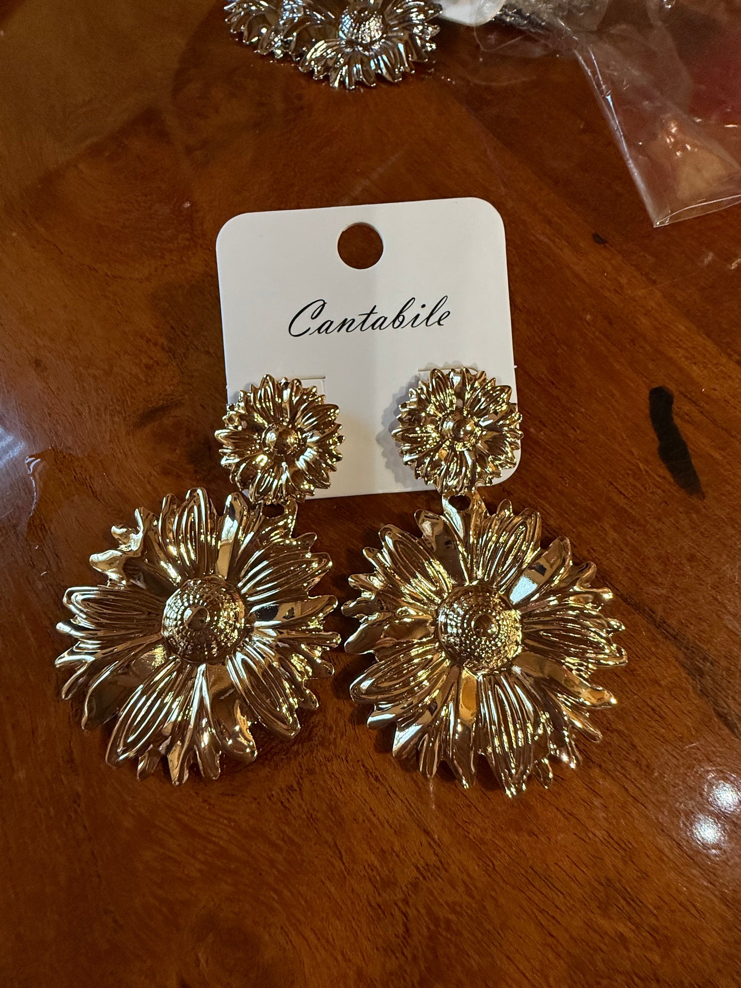 Double Sunflower Earrings