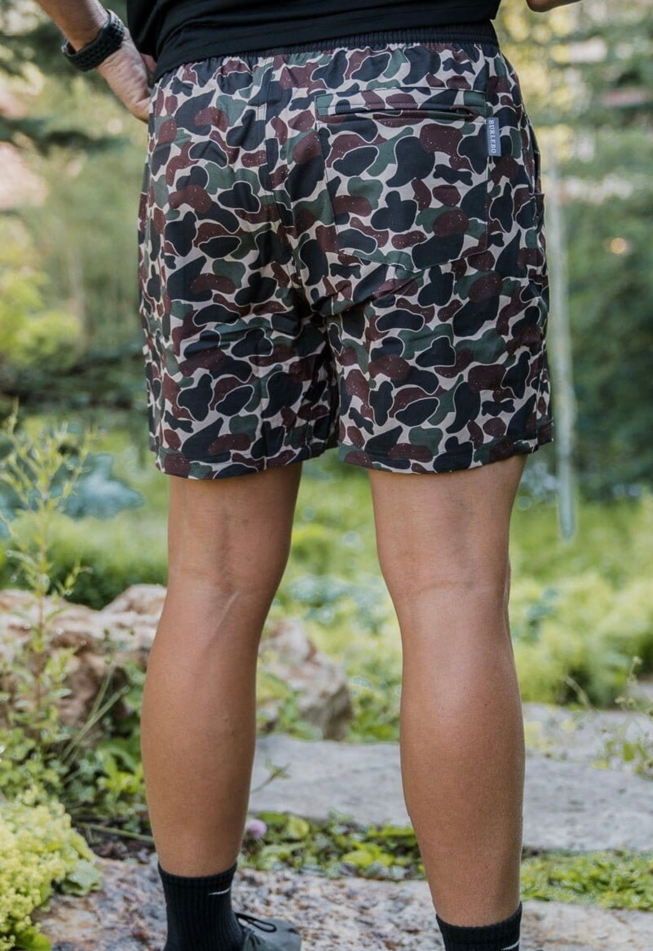 Athletic Shorts Gauge Camo with Black Liner 7” Burlebo