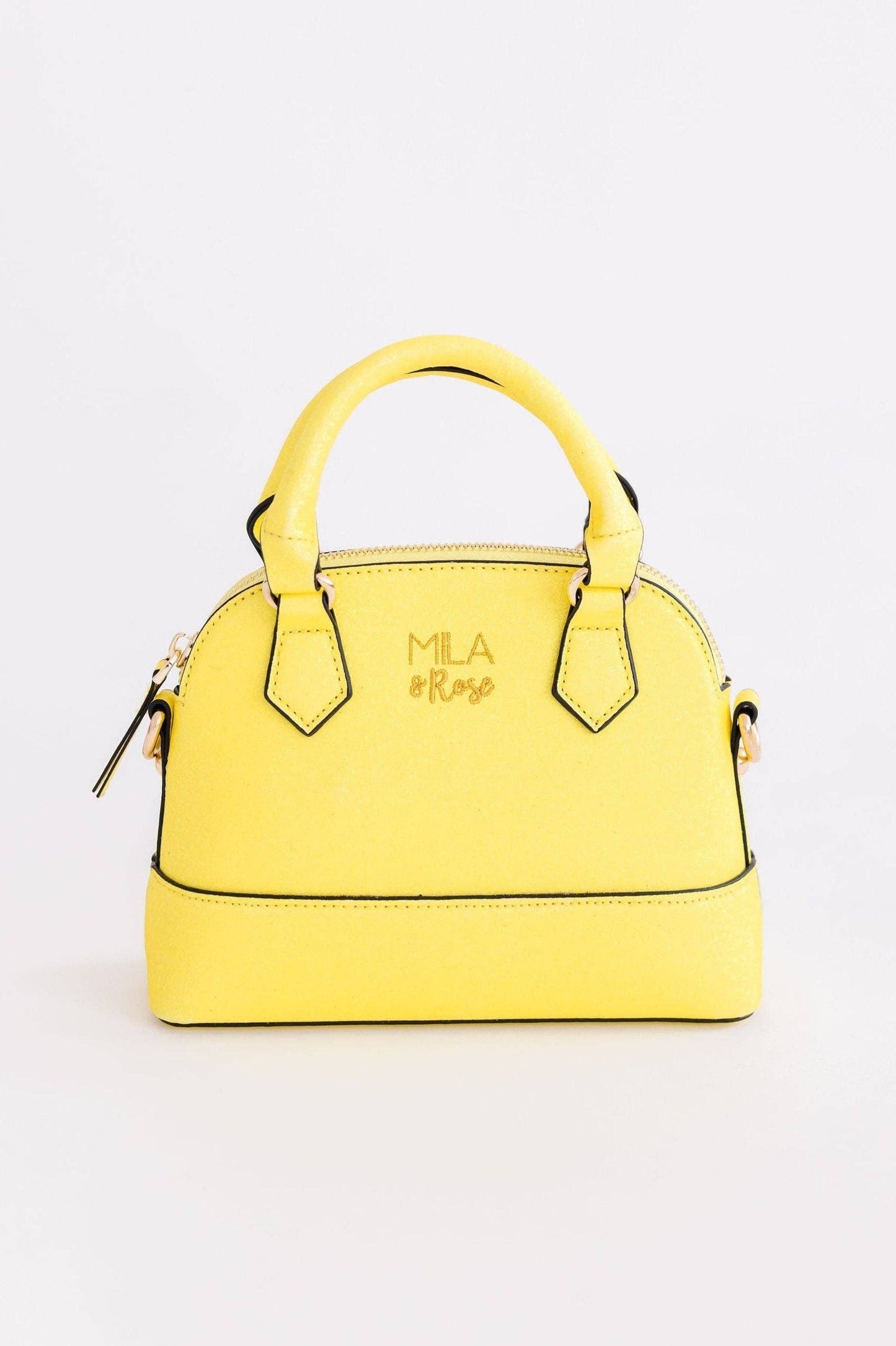 Neon Yellow Glitter Girl's Crossbody Purse Mila