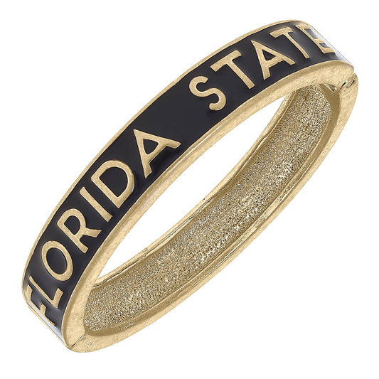 Florida State Seminoles Enamel Hinge Bangle: Black