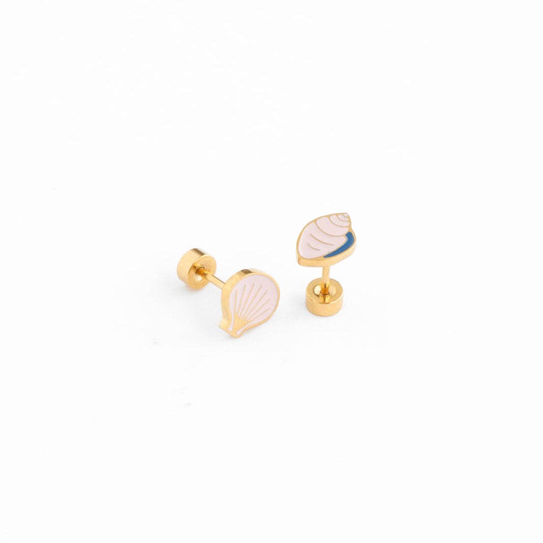 Shell Stud Earrings Pip Pop