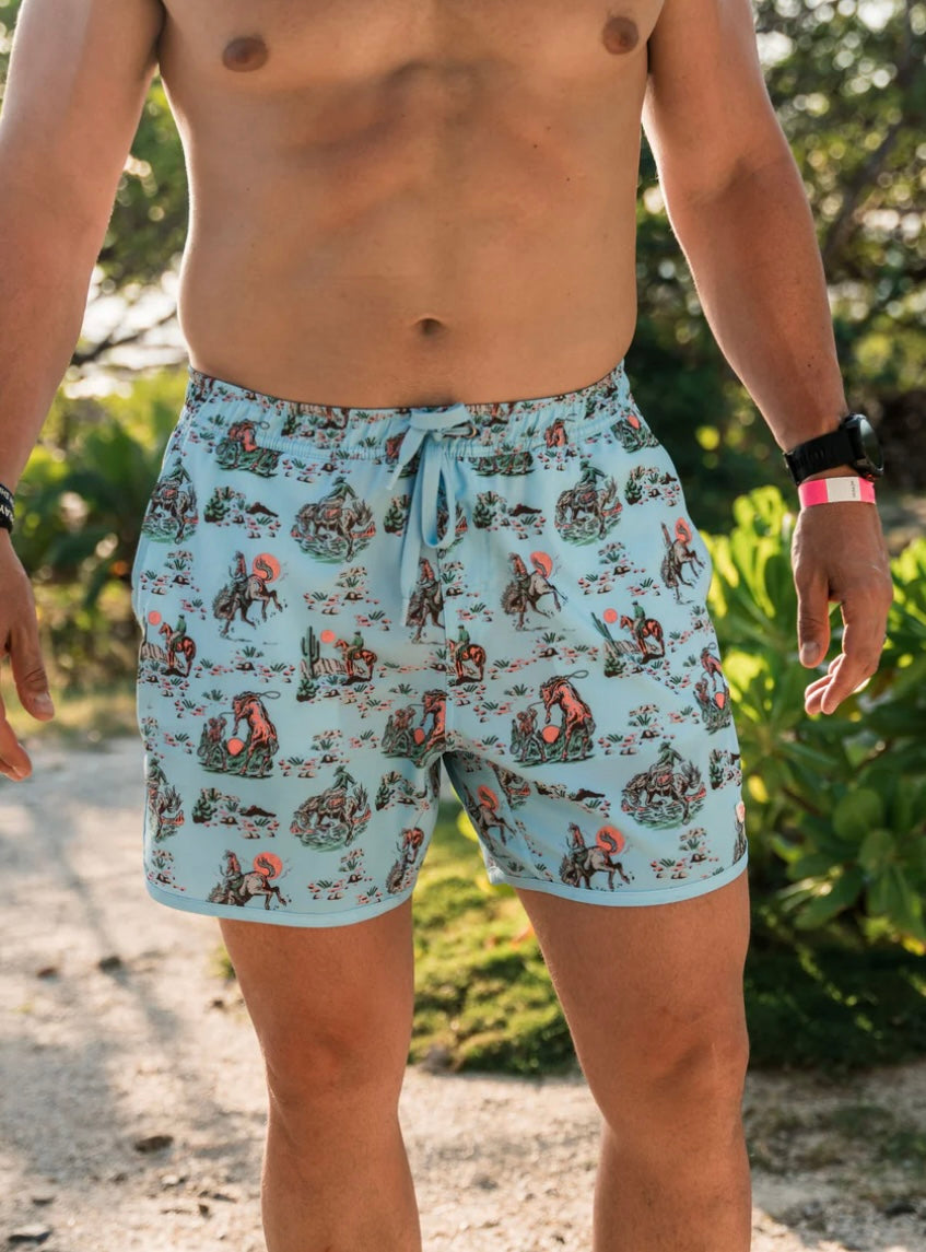 Cowboy Up Swim Trunks Burlebo