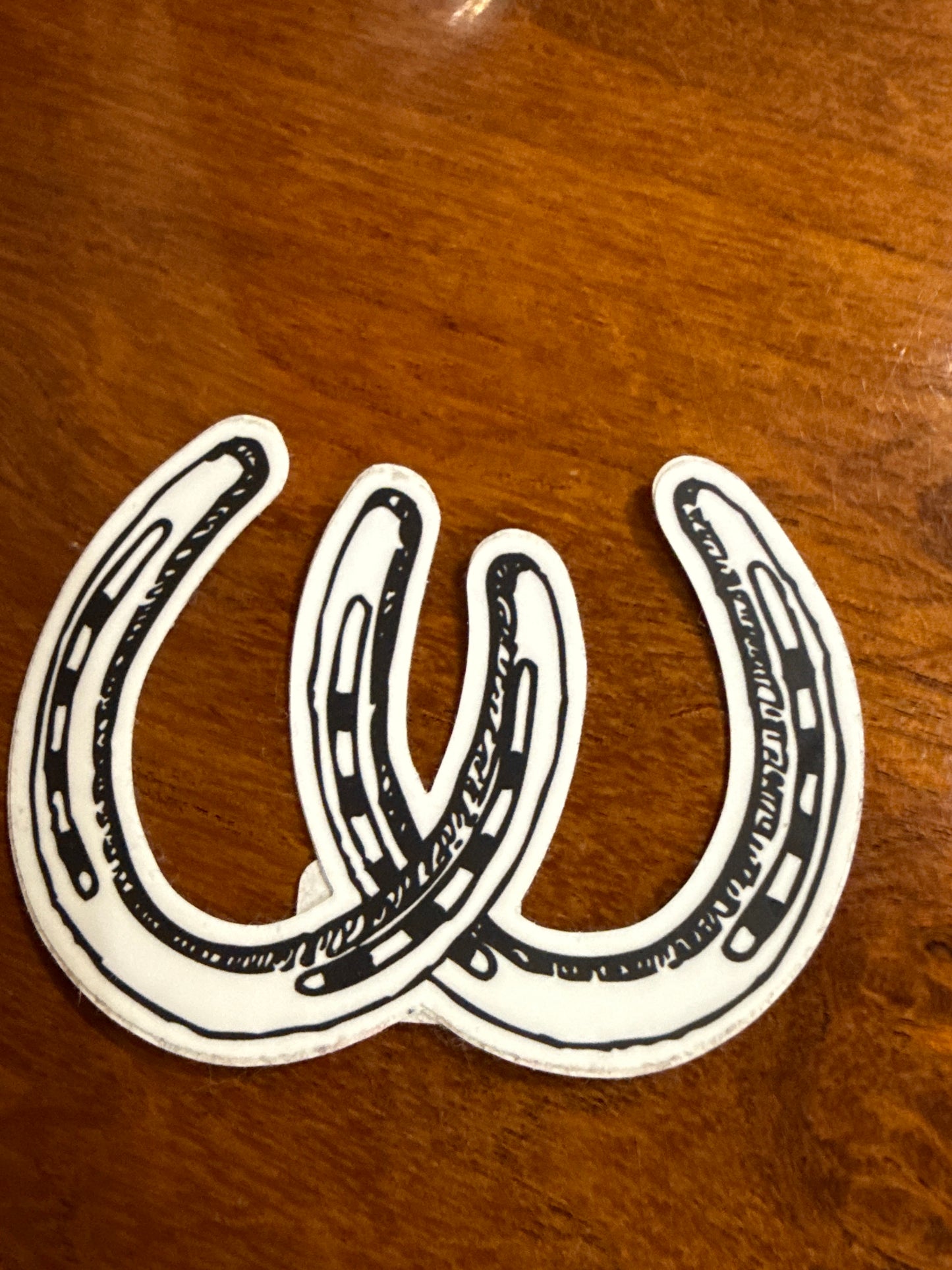 Double Horseshoe Sticker