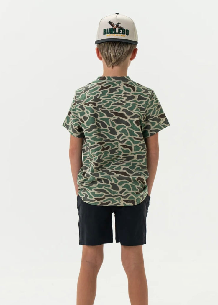 Youth Retro Duck Camo Short sleeve Burlebo