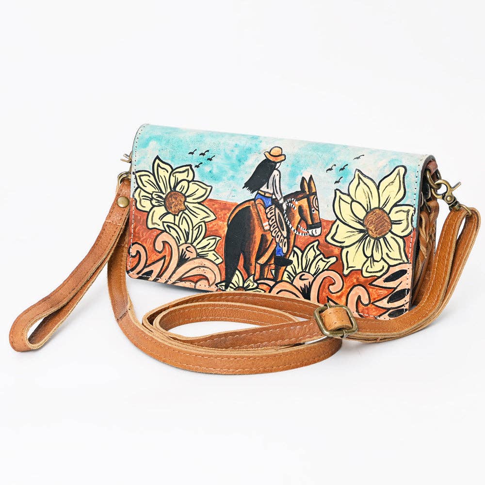 Cowgirl or Cactus Organiser Genuine Western Leather Women: LS western