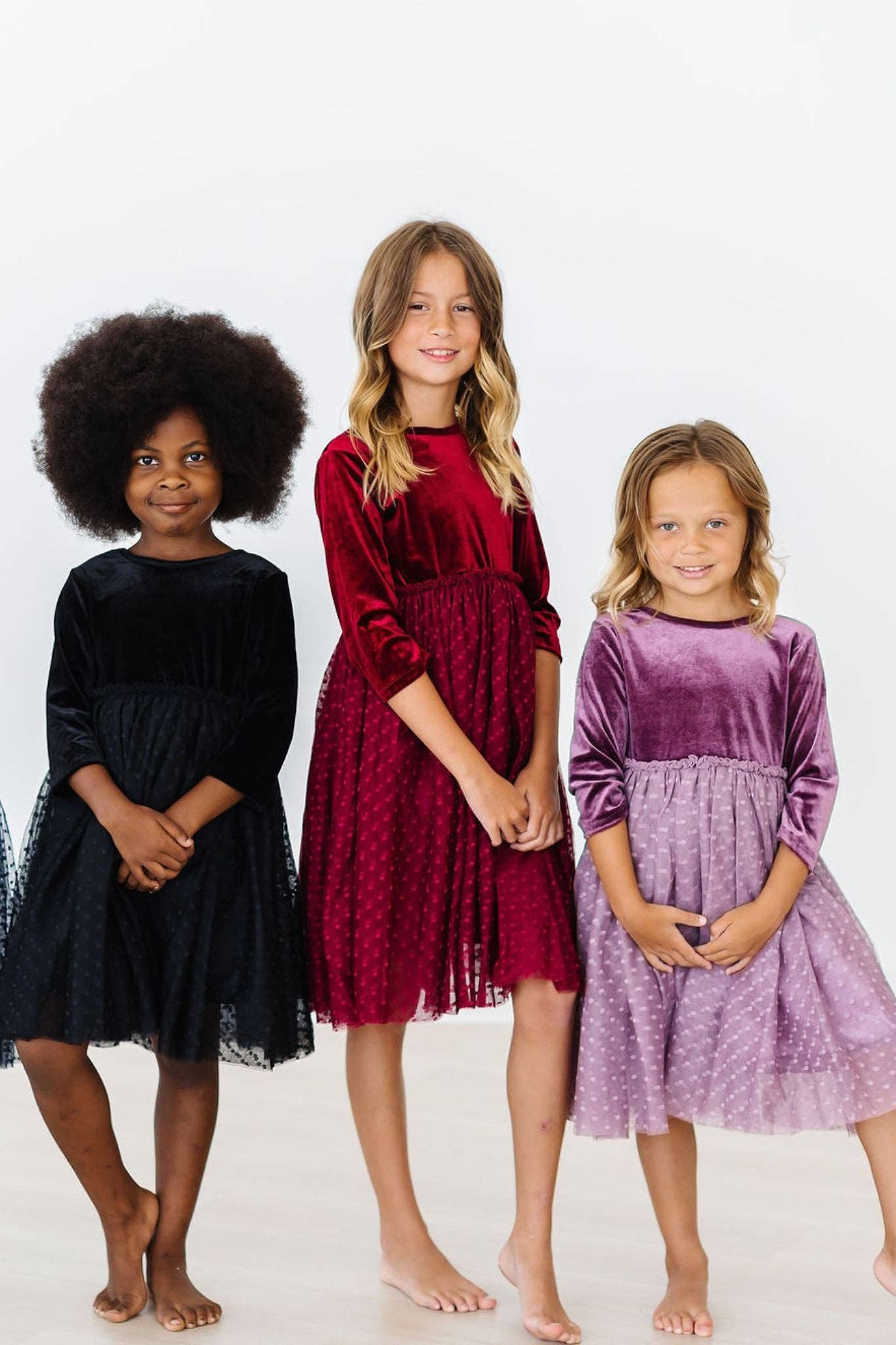 Cranberry Velvet Tutu Dress: 5/6 Mila and Rose